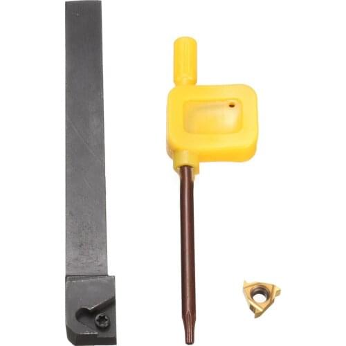 Practical Threading Turning Tool Cutter Lathe Durable SER1010H11 External Holder Alloy Steel Mini Replacement Machinery