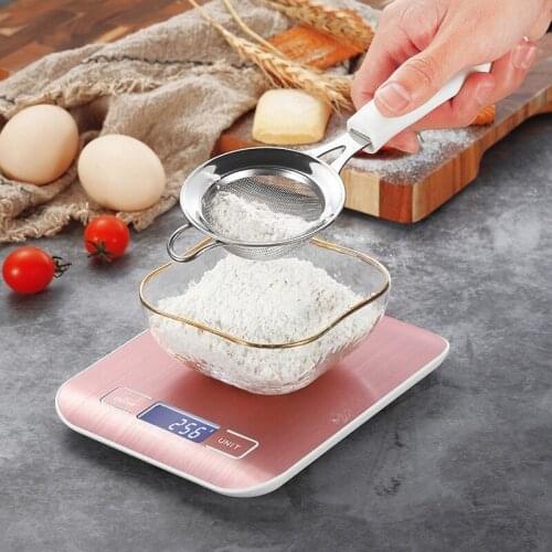 Professional Household Digital Kitchen Scale Electronic Food Scales Stainless Steel Weight Balance Measuring Tools g/kg/lb/oz/ml