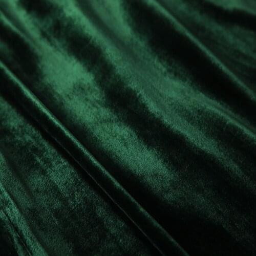 Silk Velvet Fabric 40 momme 140cm Width 55" Dark Green Velvet Fabrics
