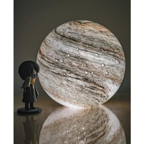 12cm diameter Sky Planet Light Table Moon Lamp Universe LED Starry Night Light for Kid Gift Bedroom Bedside Lamp Home Decoration