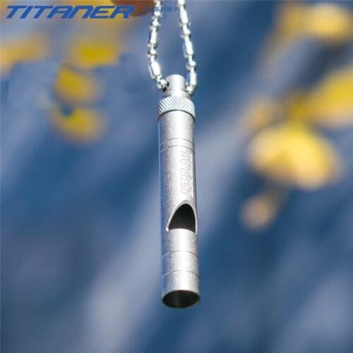Outdoor Survival Whitle Titanium Whistle Camping Emergency Survival High Frequency Sound 123db Popping Whistle pet Training