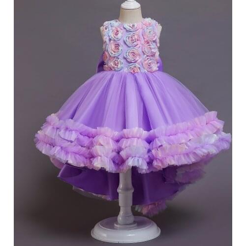 4 5 6 7 8 9 10 Years Old Snow White Queen Summer Dress Fashion Girls Princess Clothing Wedding Childrens Dress Cute Style