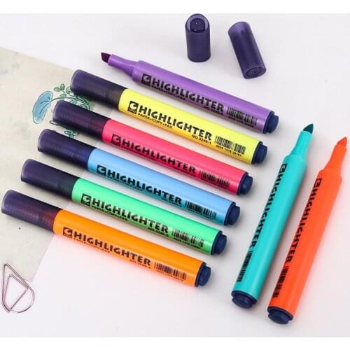 1Pcs Cute Kawaii Mini Highlighter Pen Stationery Sets Office School Supplies Gift Korean Student Marker Pen
