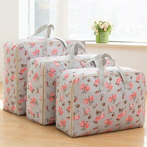 3pcs Pink Travel Quilt Storage Bag Clothes Luggage Bag Garment Suitcase Organizer Armario Zip Lock Vernis Rangement Vetement 6A2