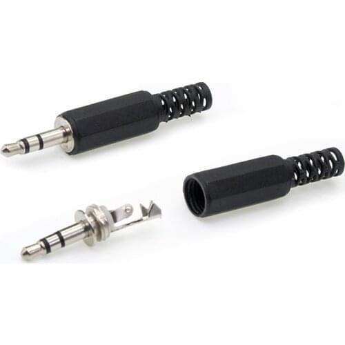 5pcs/50pcs a lot Audio Male Plug Jack Adapter Mono/Stereo Connector Headphone 3.5mm Housing stereo plug Earphone audio plug