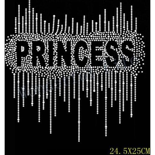 Free Shipping Rhinestones Princess Iron-On Patches For Clothes 20 Pieces Rhinestones Stickers Diy Accessories