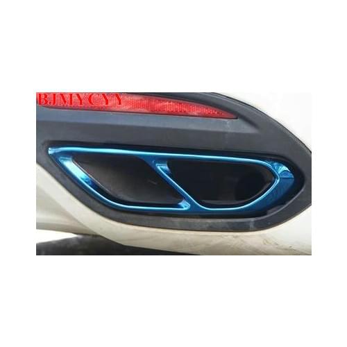 BJMYCYY Auto upgrade four of the air flow of stainless steel throat decorative box for ford mondeo 2013-2017