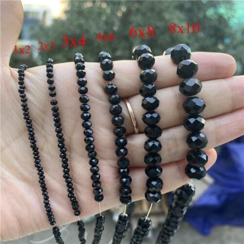 1mm/2mm/4mm/6mm/8mm Crystal Rondel Beads Faceted Glass Beads for Jewelry Making DIY accessories Wholesale Lots Bulk