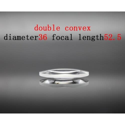 Diameter 36mm Focal Length 52.57mm Optical Double Convex Lens Factory Custom Optical Glass Prism and Lens