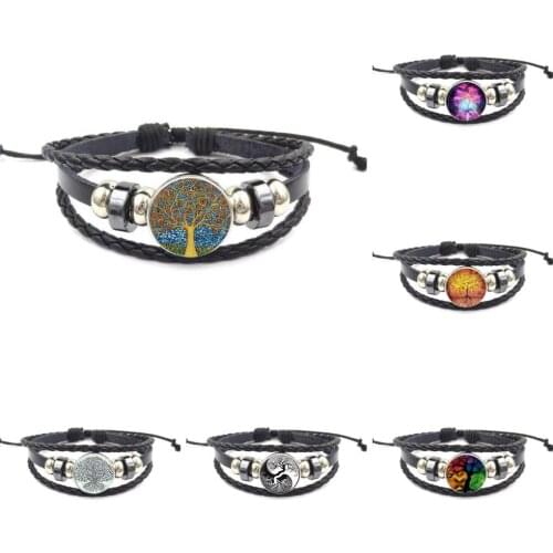 EJ Glaze For Christmas Gift 2018 Tree of Life Luxury Brand Jewelry With Glass Cabochon