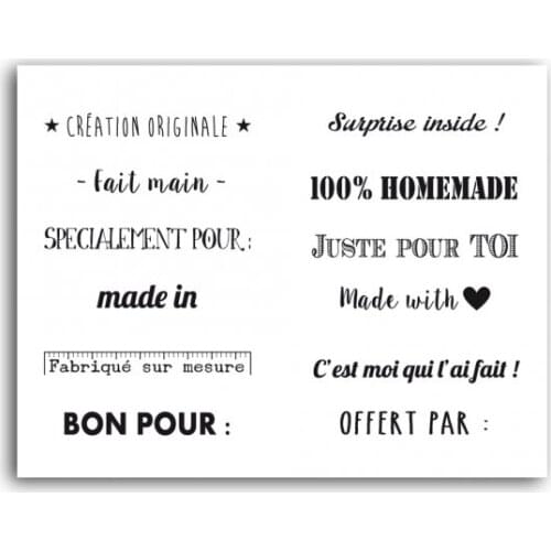 French Common words Transparent Clear Silicone Stamp/Seal for DIY scrapbooking/photo album Decorative clear stamp F1031