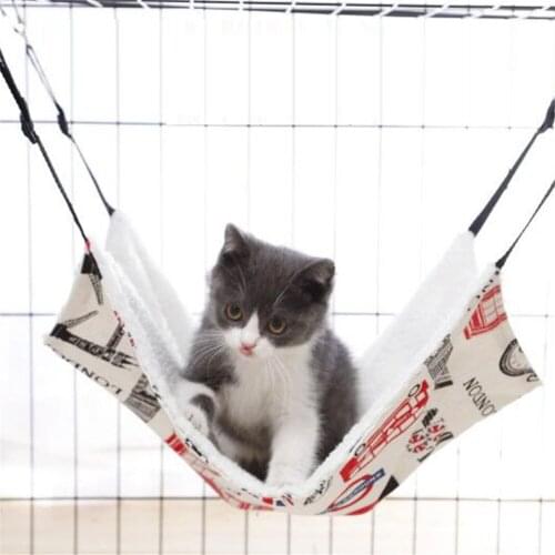 Cotton Cat hammock Double Hanging Hammock Pet Beds Hanging Guinea pig Bed Hamster Mouse Squirrel Cat Products for Pets