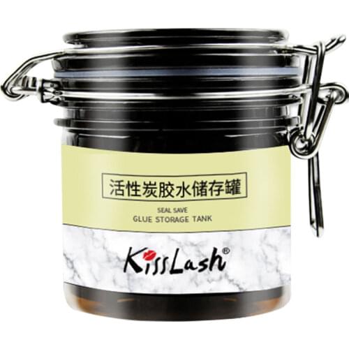 Eyelash glue tool activated carbon seal can effectively prevent the glue from drying and condensation Storage Box glue holder