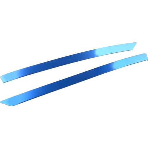 2Pcs Blue Titanium Interior Car Door Armrest Cover Trim Strip Decoration Fit for Honda Civic 10th 2016 2017 2018 2019 2020