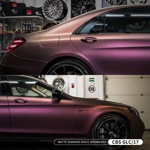 Matte Diamond Style Series Red Matte Color Changing Wrapper Covering Film For Air Bubble Free 1.52*18m