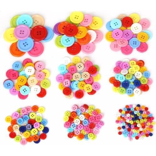 20-200PCS Mixed Size Round Resin Mini Tiny Buttons Sewing Tools Decorative Button Scrapbooking Garment DIY Apparel Accessories