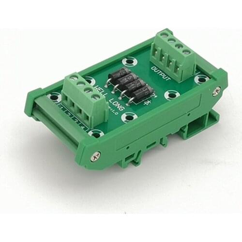 DIN rail mountable 4 Channel Diode Protection Terminal Block IN5408 3A/1000V Diode Terminal Block