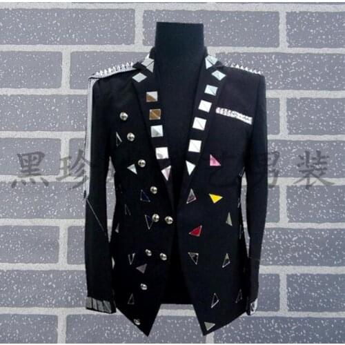 Royal lenses men suits designs masculino homme terno stage costumes for singers men blazer dance clothes jacket style dress rock