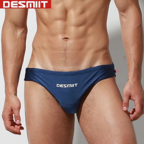 Mens Swimwear Briefs 2019 Desmiit Brand Swimsuit Sexy Low rise Gay Mens Swim wear Swimming Trunks Beach Bathing Suit Shorts Man