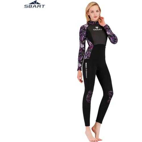 SBART 3mm SCR neoprene wetsuit High elasticity color stitching Surf Diving suit Equipment Jellyfish clothing long sleeved suit