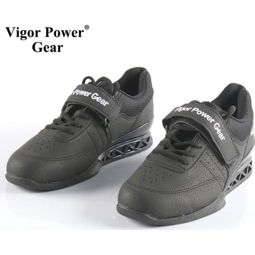 Vigor Powe Gear High Quality Weight Lifting Shoes For Suqte Power Lifting Exercise Training Leather Non Slip Weightlifting Shoe