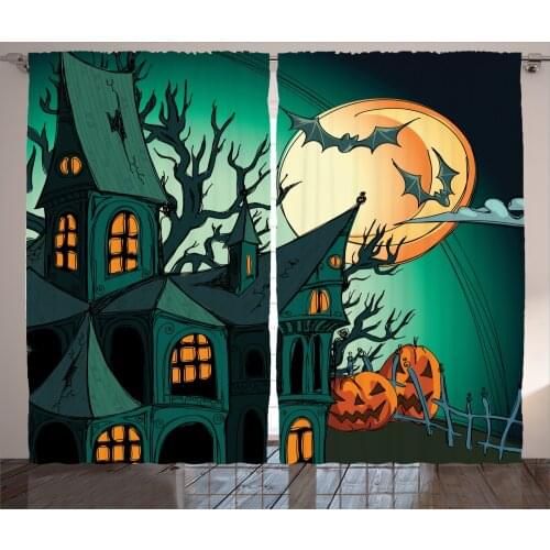 Orange Venue Linen Curtains For Windows