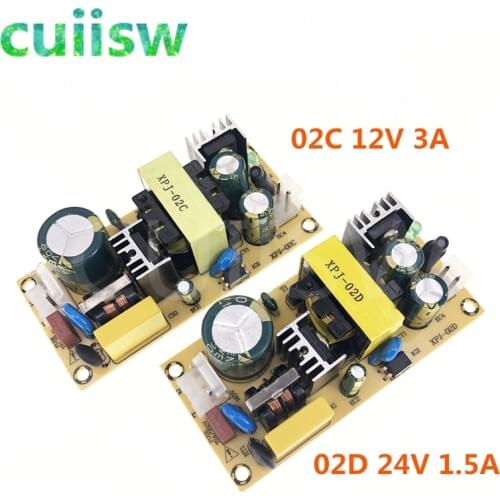AC-DC 12V3A 24V1.5A 36W Switching Power Supply Module Bare Circuit 220V to 12V 24V Board for Replace/Repair 110V to 12V 3A