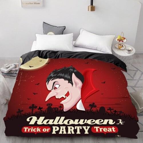 3D Cartoon Duvet Cover for Kids/baby/children/boys,Comforter/Quilt/Blanket case Bedding 220x240/200x200 Halloween vampire
