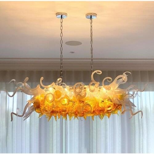 GIRBAN Free Modern LED Interior Lighting Hanging Chandelier In The Kitchen Murano Glass Living Room Chandeliers for Dining Room