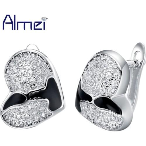 Earrings for Women Heart Stud Earing Ornaments of Silver Jewelry Cute Love Fashionable Wedding New 2015 Gift Ulove R305 Gaowen