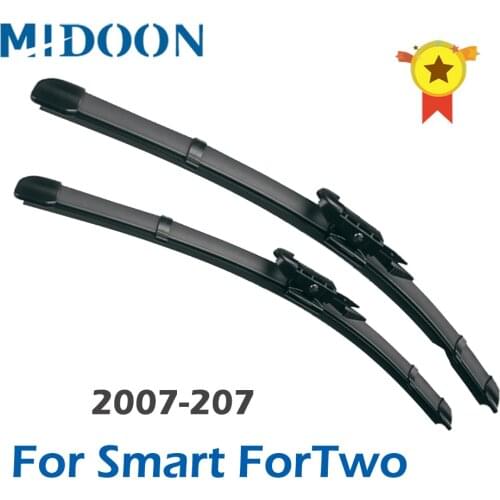 MIDOON Wiper Blades for Smart ForTwo W451 A453 Pinch Tab / Bayonet 2007 2008 2009 2010 2011 2012 2013 2014 2015 2016 2017