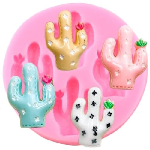 Cactus Silicone Molds Succulent Plants DIY Fondant Cake Decorating Tools Cookie Baking Candy Clay Chocolate Gumpaste Moulds