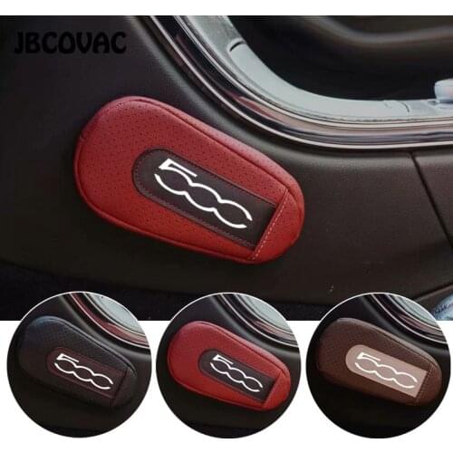 1PC Car Interior Accessories Leather Leg Cushion Knee Pad Door Arm Pad Armrest Pads For Fiat Abarth 500 Punto Stilo Car Styling