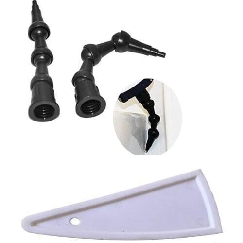 Free Shipping 10sets Per Order 2pcs 360 Degree Revolving Bent Nozzle and 1pc Easy Work Sealant Spreader Finishing Tool