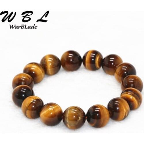 WBL AAAAAA Natural 6A Tiger Eye Stone Bracelet Charm Tiger Eye Stone Beads Bracelet Bangles 6mm-18mm For Men Women