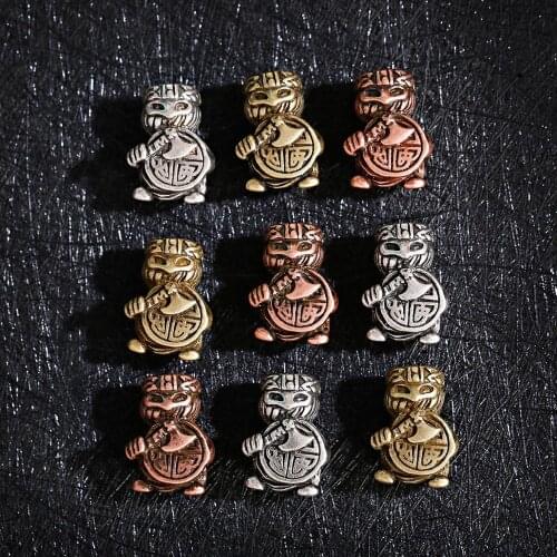 1 Piece Gold Color Owl Shape With An Axe Shaped Spacer Beads For Handmade DIY Bracelet Parts 2020 Jewelry Accessories Gifts