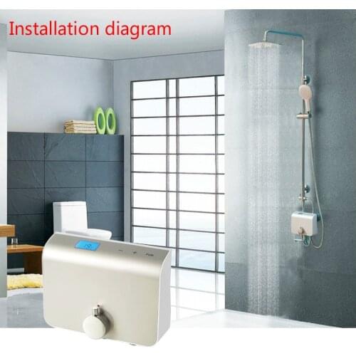 With lcd screen digital intelligent Shower faucet Digital inwall shower mixer tap thermostatic