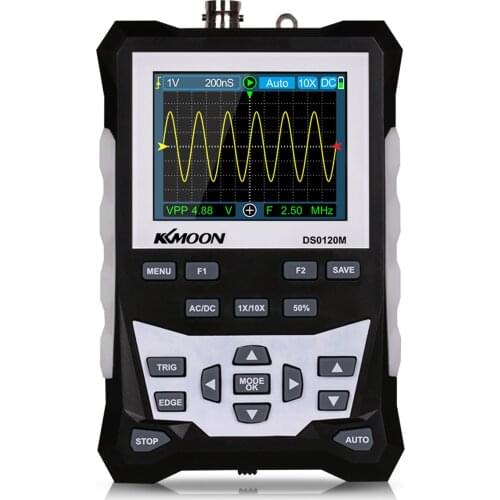 KKmoon DS0120M Digital Oscilloscope 320x240 High Definition 2.4 Inch TFT Color Screen Oscilloscope 120MHz Bandwidth 500MSa/s