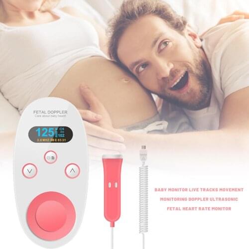Doppler Fetal Heart Rate Monitor Home Pregnancy Baby Fetal Sound Heart Rate Detector LCD Display No Radiation