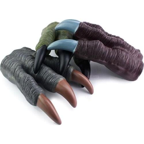 1pcs Dinosaur Claw Model Toy Gloves Simulation Soft Dinosaur Toy Rubber Claw Hand Tyrannosaurus Puppet Model