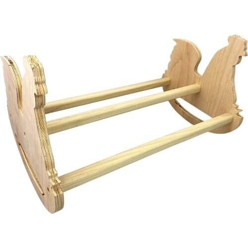 Chicken Rocking Roosting Bar Toy For Coop Made In The USA Solid Strong Natural Wooden Swing Ladder Perch Toy-ABUX