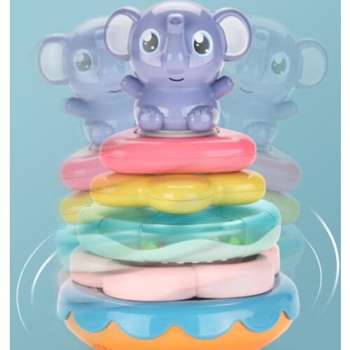 28EC Toddler Bath Toys for Kids1-3 Year Old Light&Music Stacked Cups Baby Birthday Gifts Creative Baby Water Colorful Toys