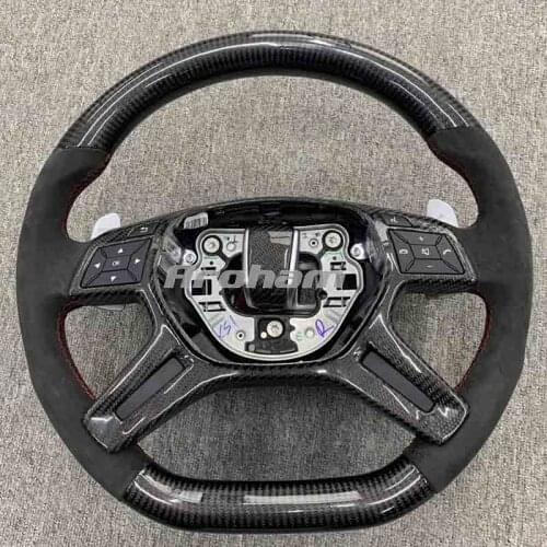 Customized Racing Carbon Fiber Steering Wheel For Mercedes Benz GL63 ML63 G63 ML350 GL350 G500 ML400
