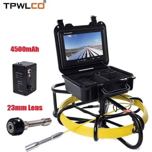 Endoscope Camera System 9'' Monitor 23mm Drainage Water Pipe Inspection Camera with 20m Cable