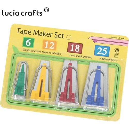 Lucia crafts 6mm 12mm 18mm 25mm Fabric Bias Tape Makers Domestic Machine Sewing Quilting Tools Accessories J0132