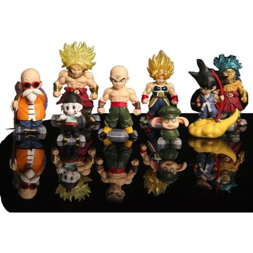 Dragon Ball Son Goku Tien Shinhan Master Roshi Broli Collectible doll model toy decoration birthday Christmas gift 8 pieces/set