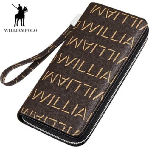 Williampolo Womens wallet card package Female Coin Purse Fashion Brand Luxury Long Clutch Zipper Lady Solid Purse Women Wallets