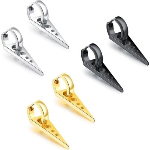 Fashion Personality Inverted Triangle Stainless Steel Earrings For Women 2021 Man Color Gold Eardrop Give A Gift To A Friend