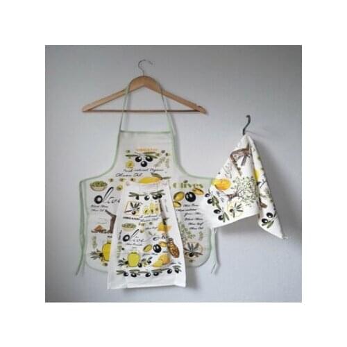 Liquid Proof Kitchen Apron 3 Pcs Set