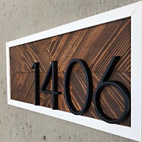 Exterior House Mumbers Digits Sticker Sign Self Adhesive Floating Home House Number Outdoor 0-9